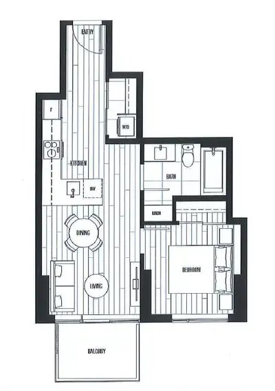 Modern 1 Bed Condo (Heart of Surrey) – Get 1 Month Rent Free