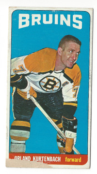1964-65 Topps Hockey Card #18A Orland Kurtenbach Boston Bruins