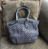 Coach Madison Satchel Shoulder Bag 18634 Gray Quilted NWT