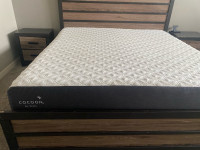 King bed frame and mattress 