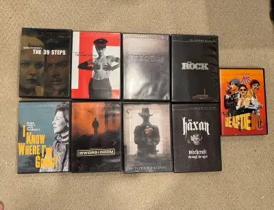 Criterion Collection DVDs Price for DVDs varies. Shipped to anywhere in Canada for: $6/each item or...