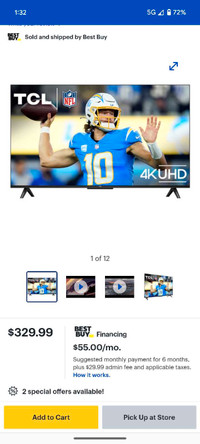 TCL 4k UHD 43 inch google Smart TV
