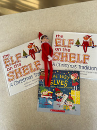Elf on the shelf and books 