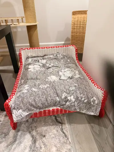 Cat/dog bed. Barely used. Always had a cover so main pad is clean. $50 OBO.