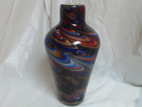 Vase verre souffle Murano mouvement mid century vintage vitre