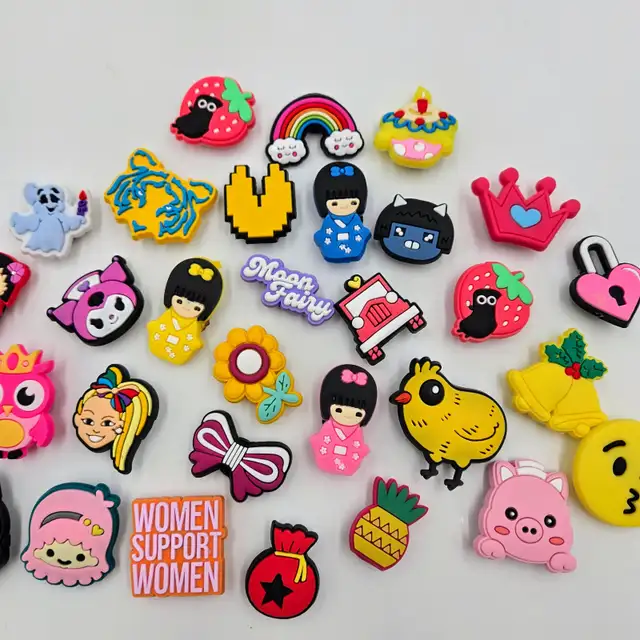 Shoe Charms Jibbitz Rubber Lot Of 86 Female Singer Disney Read in Arts & Collectibles in Strathcona County - Image 7