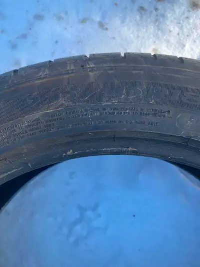 1-Michelin, 1-Firelli 235/45/18 snow tires like new. $40 each or both $75