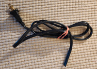 42" Black Lamp Cord 2 plug