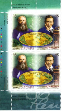 Canada Stamps - The Pacific Cable - Fleming 48c (Side 2x2 Bloc