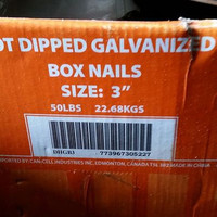 50lb Boxes of 3" Hot Dipped Galvanized Nails