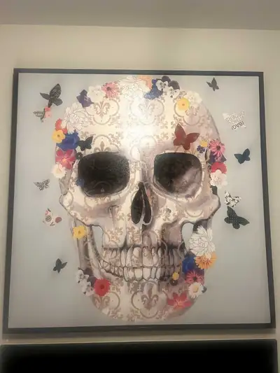 Skull canvas painting art, View more