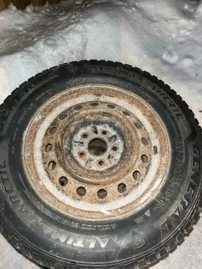 Altimax Arctic 225/70R16 winter tires and steel rims. Ready to be installed