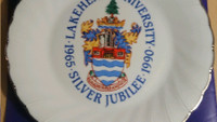 OBO 1990 Lakehead University Silver Jubilee Commemorative Plate
