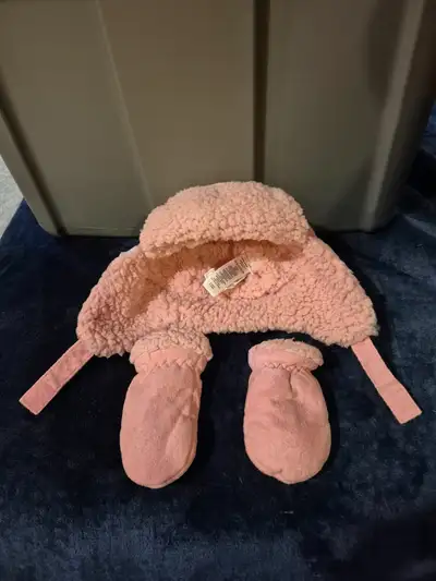 Girls 0-12 months winter hat and mittens sets, View more