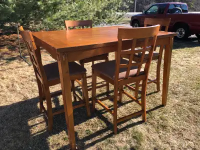 Pub Style Wood Table Set, View more