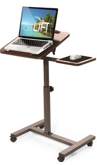 Seville Classics Solid-Top Height Adjustable Mobile Laptop
