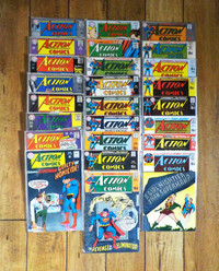 ACTION COMICS (25 ISSUE SILVER AGE LOT) #343-395 – DC / 1966