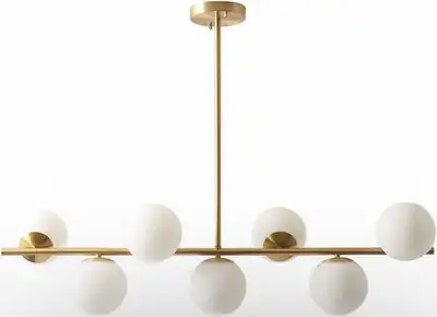 7-Light Gold Globe Chandelier – Modern Pendant Ceiling Light , View more