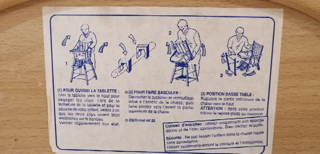 Wooden high chair, dual use in Feeding & High Chairs in Mississauga / Peel Region - Image 3