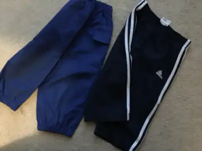 12 months- splashing pants & Adidas’s  pants each $7, View more
