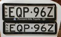 Australia license plates