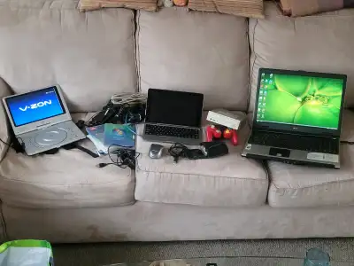 Old electronics, Working Laptop, Camera and Portable DVD Player, View more