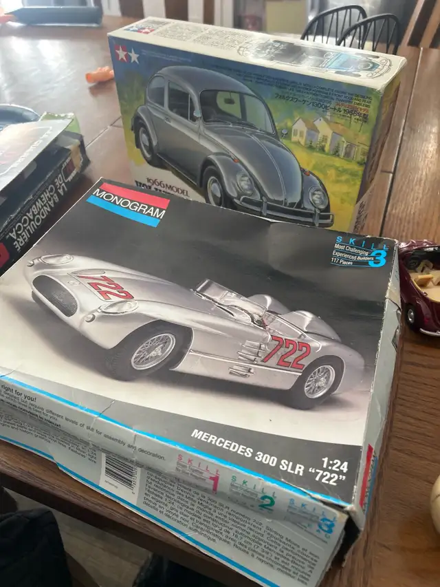Tamiya Volkswagen 1300 Beetle and Monogram Mercedes 300 SLR  in Hobbies & Crafts in Barrie - Image 2