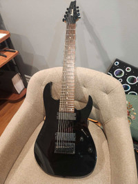Ibanez RG8 8 string guitar 27" scale Black