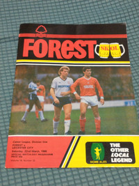 1986 Nottingham Forest v Leicester City program