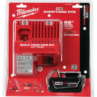 Milwaukee M18 RedLithium XC5.0 Battery and Charge Kit, BNIB, View more