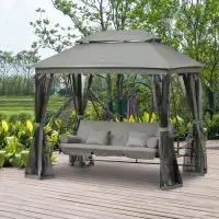  3 Person Outdoor Patio Daybed 3 in 1 