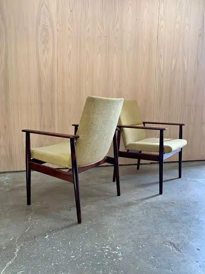 Pair of 1960s Danish Rosewood Chairs by Arne Vodder for Sibast, View more