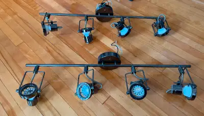 Halogen Light Fixtures (2) with 4 Moveable Heads, View more