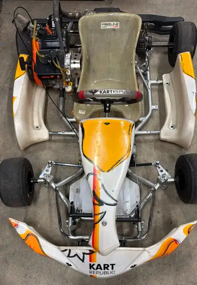Selling a Kart Republic cadet kart, bought in 2022 and used only for 1/2 a season. Kart comes with a...
