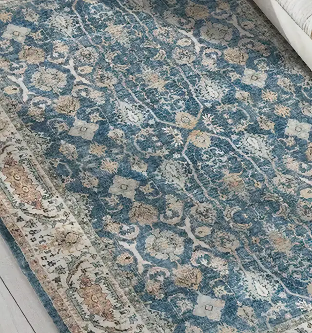Vintage-Style Area Rug in Soft Teal, Ivory, and Sand in Rugs, Carpets & Runners in Ottawa - Image 2