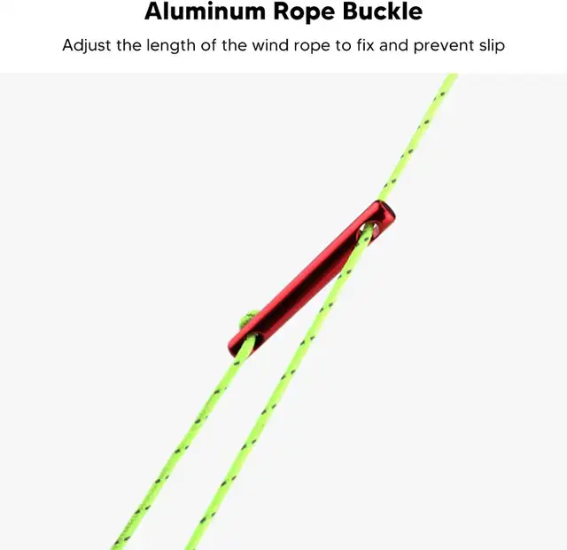 10 PCS Dual Holes Tent Line Stopper Aluminum Alloy Cord Adjuster in Fishing, Camping & Outdoors in City of Toronto - Image 4