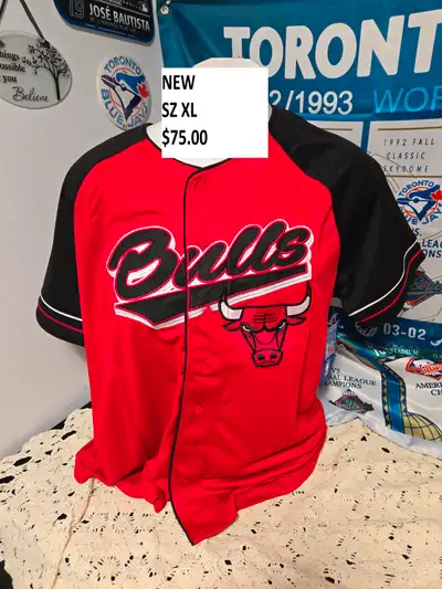 New Chicago Bulls Basketball Team SZ XL Baseball Style Jersey, View more