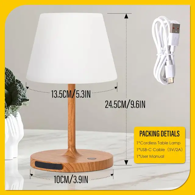 Cordless Outdoor Touch Table Lamp, Waterproof Small Shower Lamp, in Indoor Lighting & Fans in Mississauga / Peel Region - Image 6