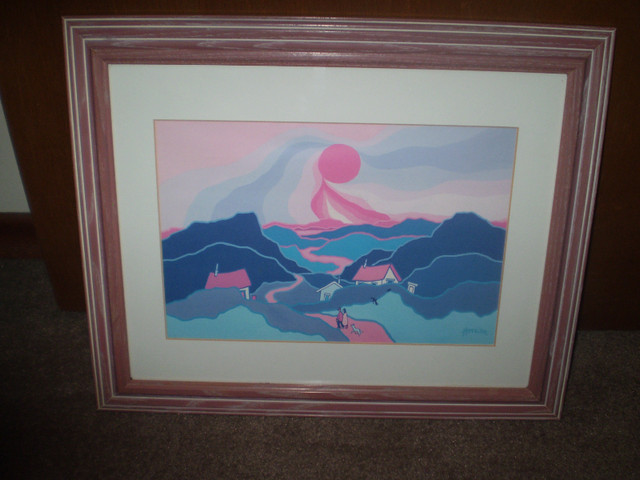 PAIR of " HARRISON "FRAMED PRINTS / Very Colourful /  Exc. Cond. in Home Décor & Accents in Thunder Bay - Image 3