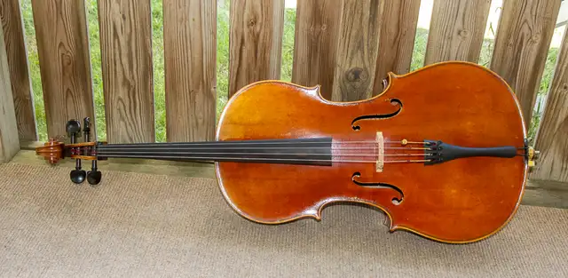 Vintage cello, bow, case64700584089090120