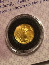 2004 American Eagle 1/10 oz Fine Gold 5 Dollar Coin in Booklet