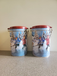 2 -Tim Horton's "Skating Pond" Tins