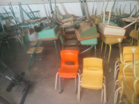 Used school desks, different sizes