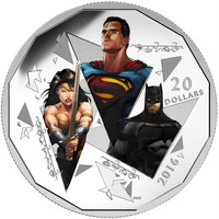 2016 Canadian $20 Batman v Superman - 1oz Fine Silver Coin