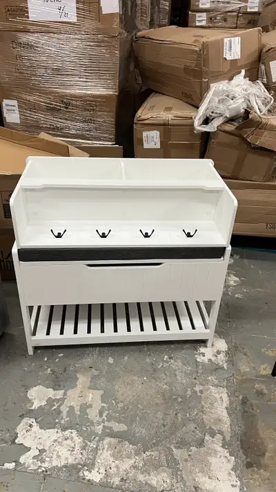 Wall Mounted Coat Rack with Shoe Storage Bench, Hall Tree and Be, View more