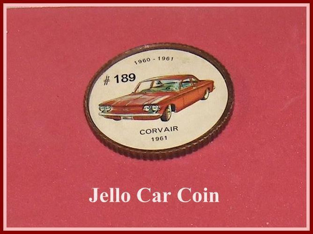 Jello Coin  Corvair  #189 Premium from the 60's in Arts & Collectibles in Belleville - Image 2