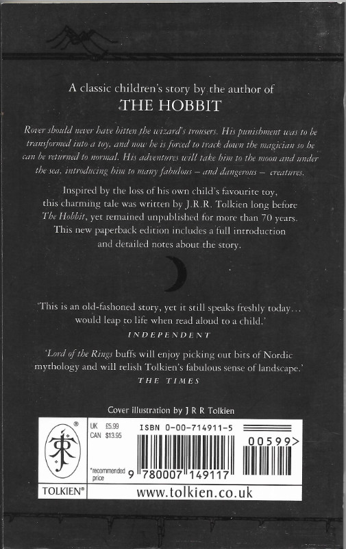 OVERANDOM by J. R. R. Tolkien - 2002 HarperCollins - Dog Story in Fiction in Ottawa - Image 2