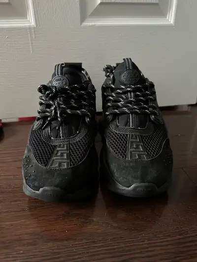 Versace Chain Reaction Sneakers Triple Black, View more