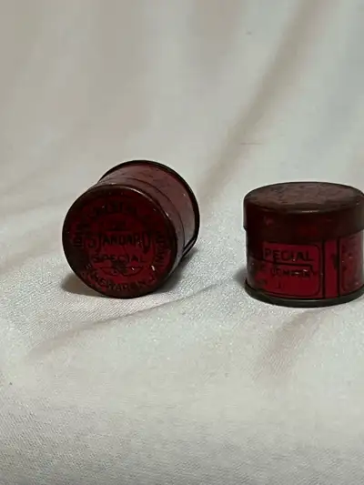 2 Antique Typewriter Ribbon Tins, View more
