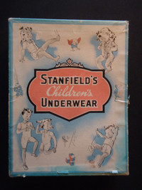 1950  Boîte ancienne Stanfield's  sous-vêtements enfants Jouets